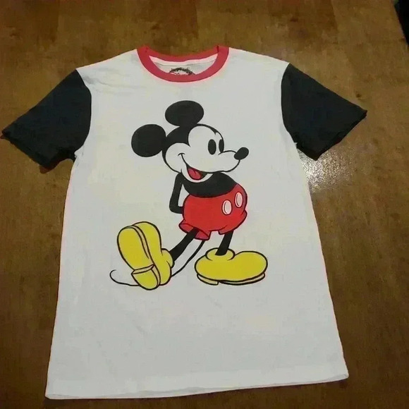 Disney Mickey Mouse Retro Vintage Style Tee Small A35 - Picture 1 of 6